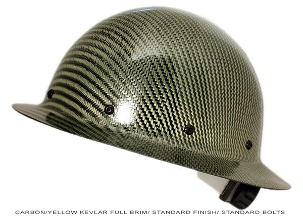 CC™ Carbon/Yellow Kevlar® Hard Hat : Full Brim – Cerious Performance LLC